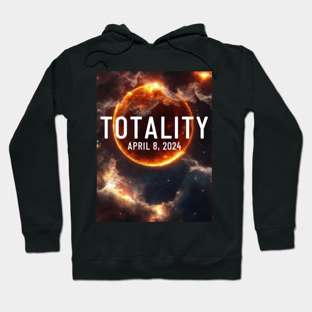 Total Solar Eclipse Totality April 8, 2024 Great American Eclipse Hoodie by Little Duck Designs